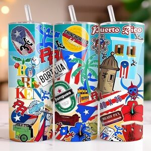¡Ay bendito! Puerto Rico Stainless 20 oz Skinny Tumbler